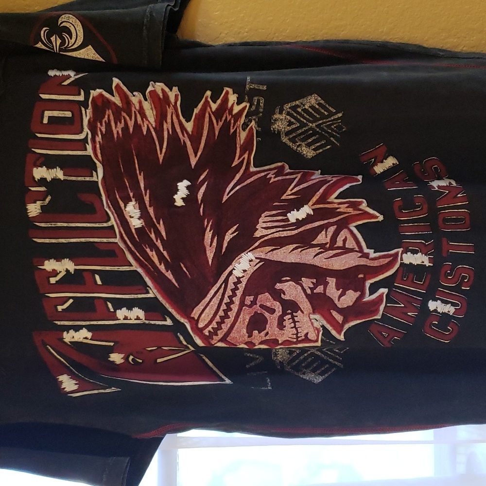 Like New Affliction x American Customs Large Distressed T